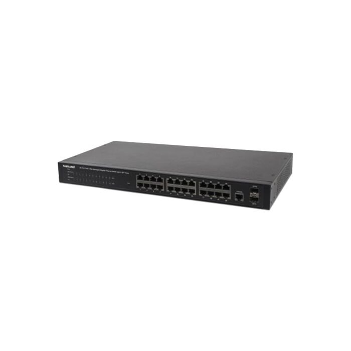 Intellinet 24-Port Gigabit Ethernet PoE+ Web-Managed Switch with 2 SFP Ports - 24 x PoE ports
