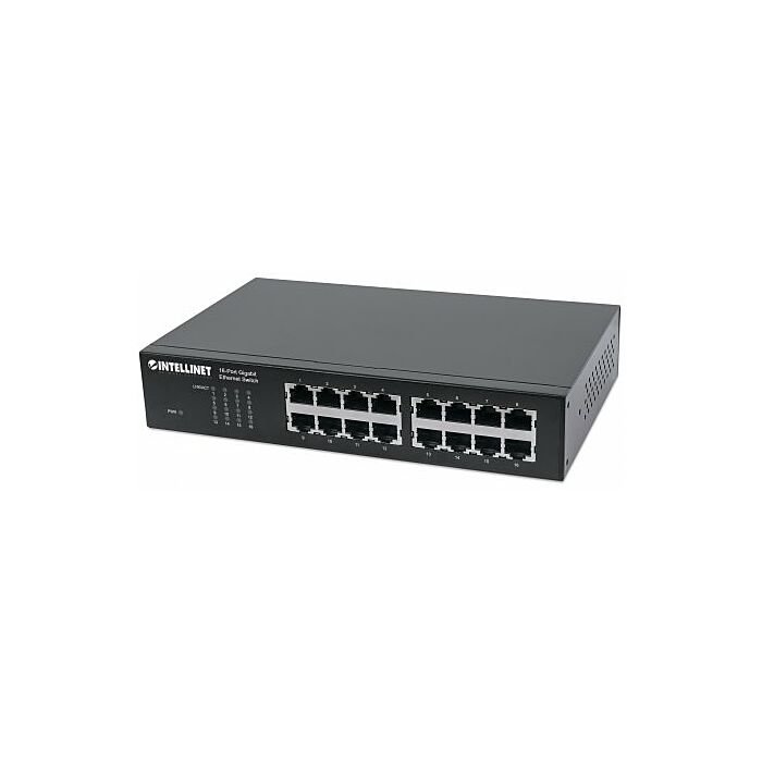 Intellinet 16-Port Gigabit Ethernet Switch - 16-Port RJ45 10/100/1000 Mbps