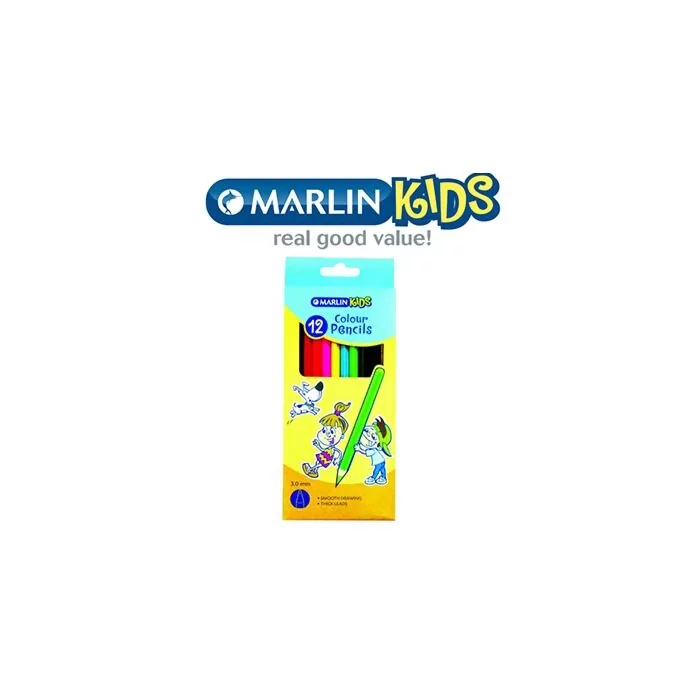 Marlin Kids Colour Pencils Long ( Pack of 12 )