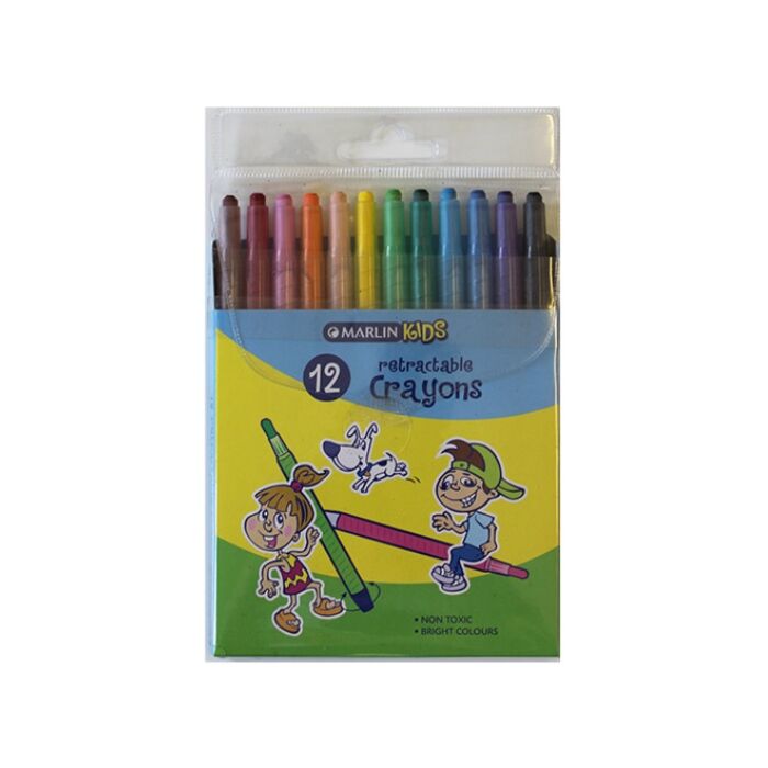 Marlin Kids Retractable Crayons Pack of 12 