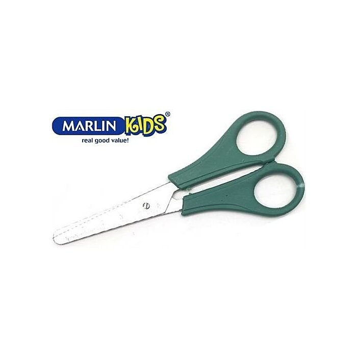 Marlin Kids Multi Use Blunt Nose Tip Scissors Green-Length 130mm