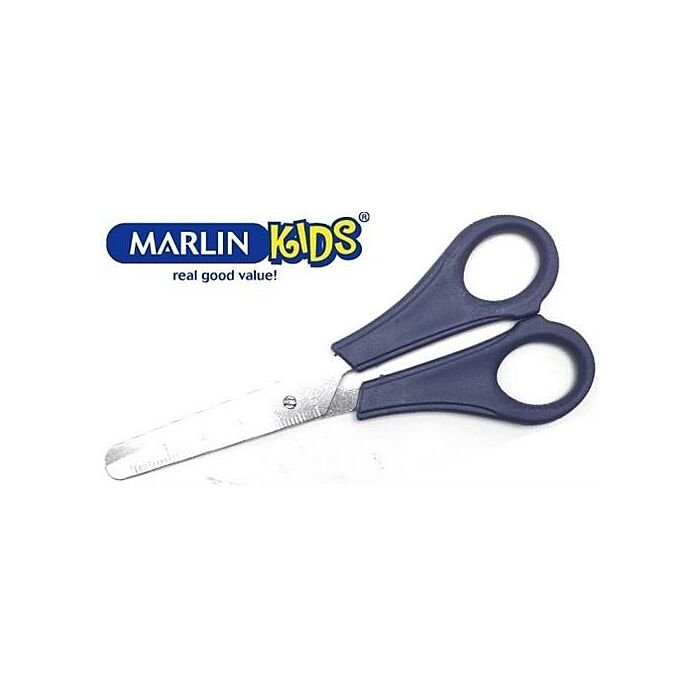 Marlin Kids Multi Use Blunt Nose Tip Scissors Blue-Length 130mm