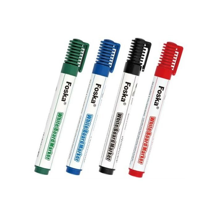 Foska 4 Pack Whiteboard Markers - Red
