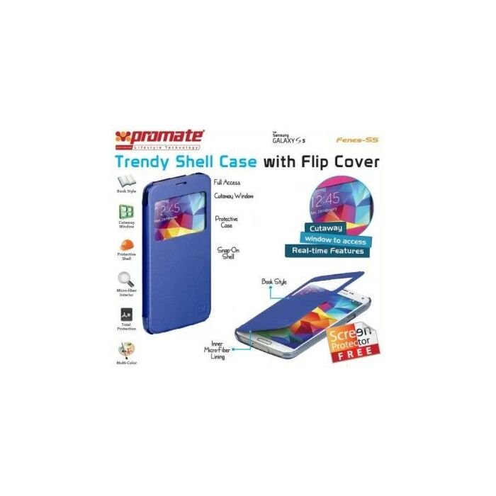 Promate Fenes S5 Bookcover with window Colour:Blue