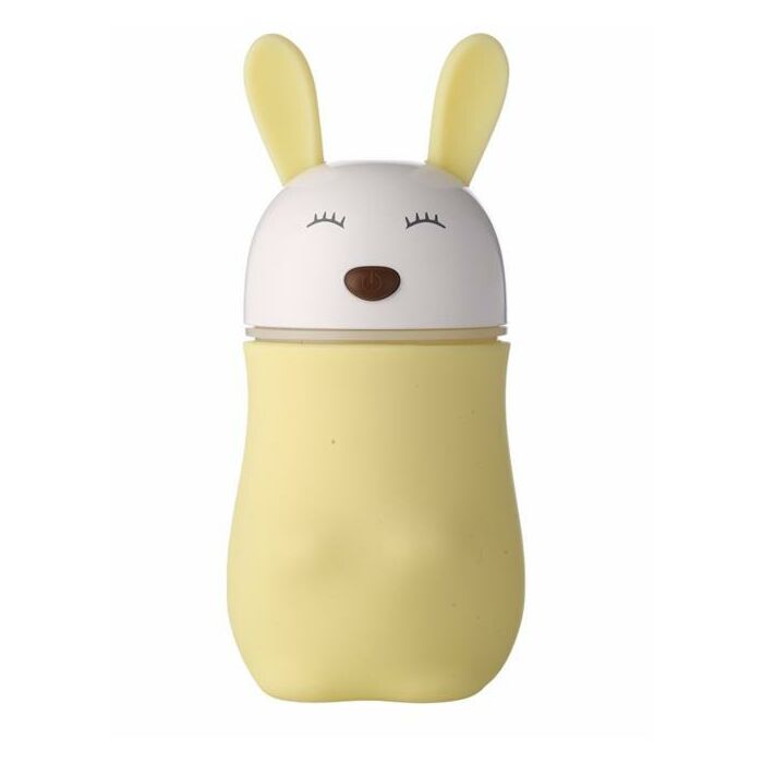 Casey Lovely Rabbit Shaped Multifunctional Portable 180ml USB Humidifier Air Purifier Mist Maker with LED light For Home Office and Car-Yellow Retail Box No warranty