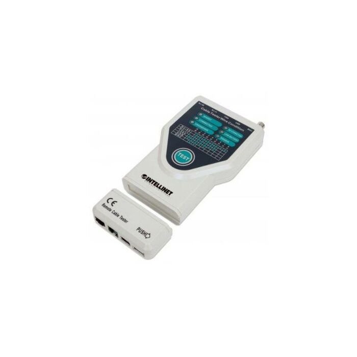 Intellinet 5-in-1 Cable Tester - Tests 5 Commonly Network and Computer Cables, Retail Box, 2 year Limited Warranty