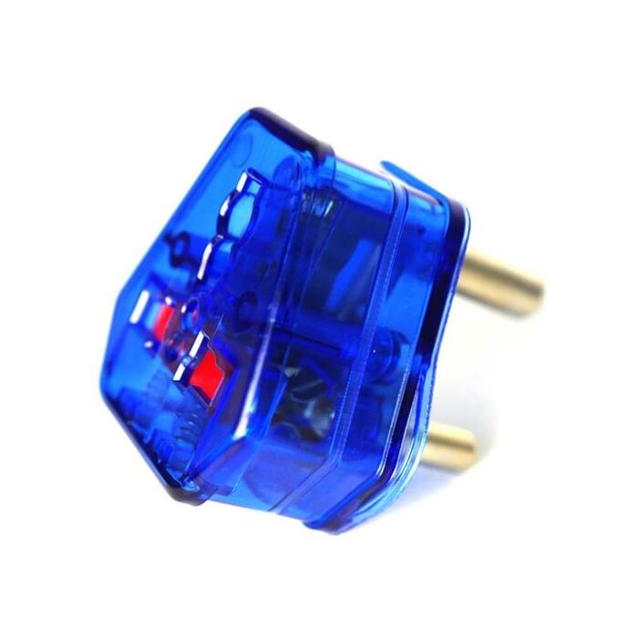 Noble UK 3 Pin Female Connector 13A To South African 3 Pin Male 15A Adaptor-Converts UK Male Type-G Connector to South African 3 Pin Female Power Outlet