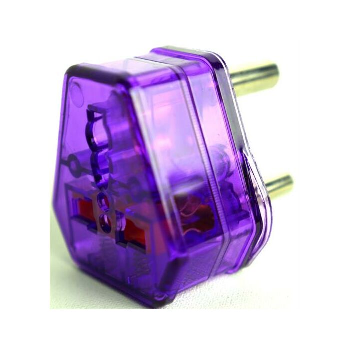Noble UK 3 Pin Female Connector 13A To South African 3 Pin Male 15A Adaptor-Converts UK Male Type-G Connector to South African 3 Pin Female Power Outlet