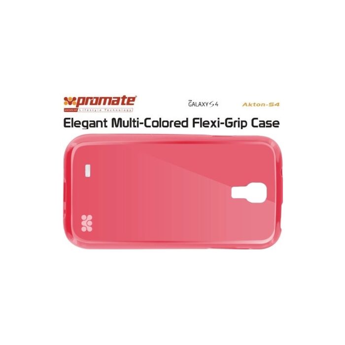 Promate Akton-S4 Elegant Multi-Colored Flexi-Grip Case for Samsung Galaxy S4-Red Retail Box 1 Year Warranty