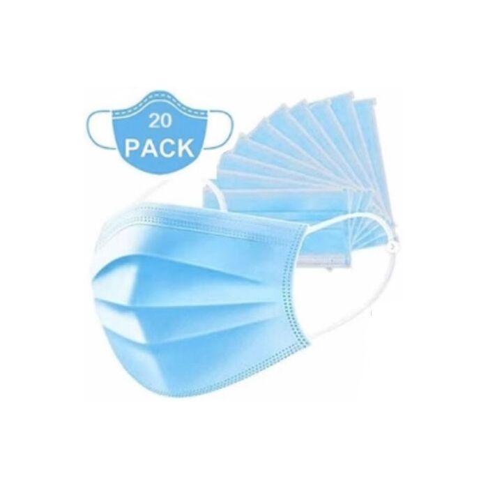 Casey 3 Ply Disposable Face Mask with Earloop 20 Per Pack - Non-Woven