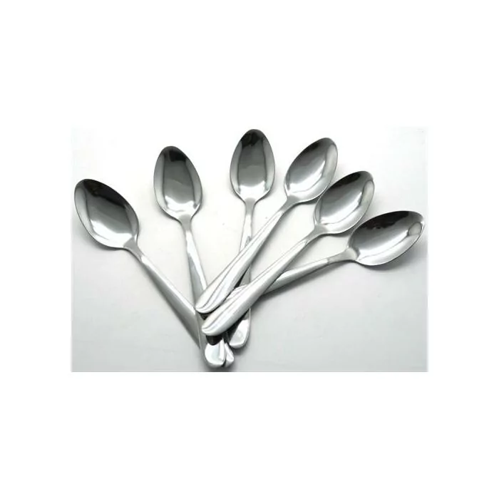 Casey Catering 6 Piece Stainless Steel Dinner Table Spoons Set Plain Design Printed On Handle Retail Box No Warranty