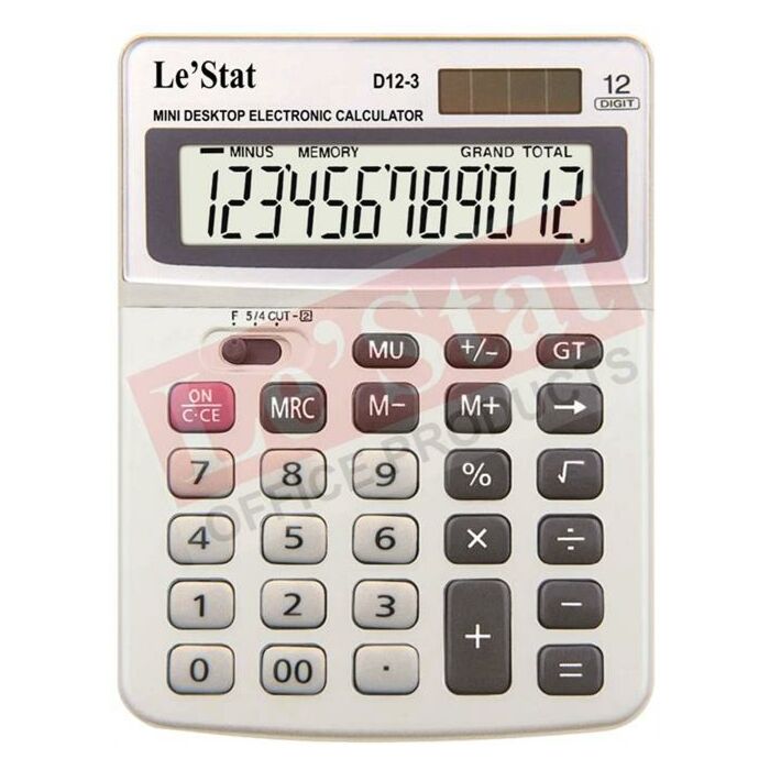 LeStat D12 Mini Desktop calculator -12-Digit LCD screen