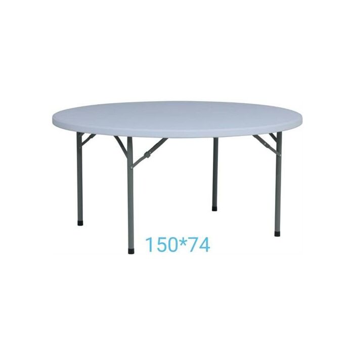 Vytal Home Foldable 10 Seater Round Table-Lightweight