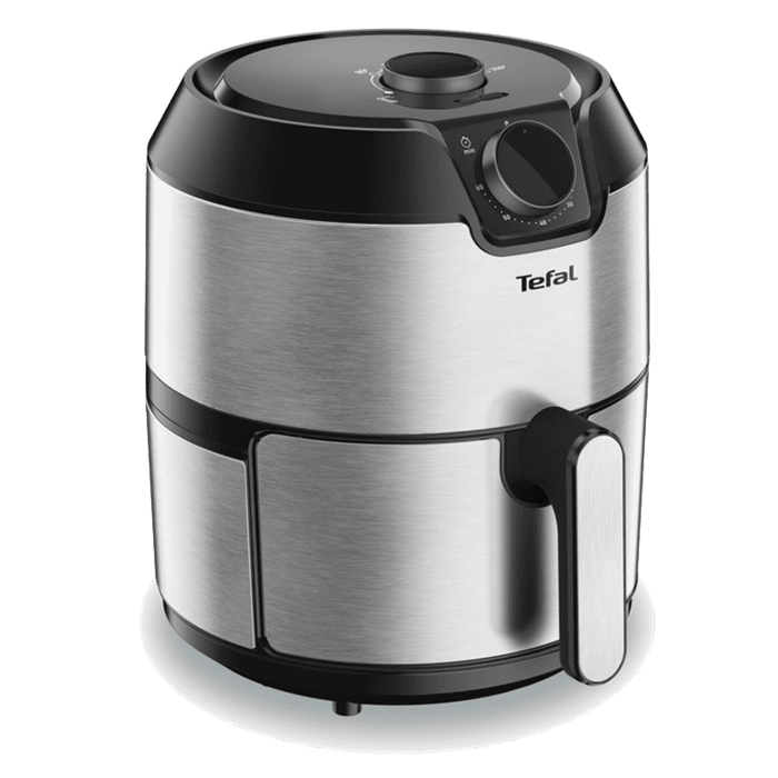 Tefal Easy Airfryer Classic Plus Black and Stainless Steel Free Standing Hot Air Fryer 4.2 litre Capacity and 1.2Kg Frying Capacity