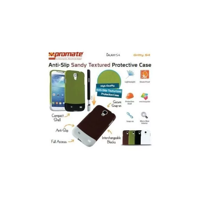 Promate Gritty.S4-Anti-slip sandy textured protective case-Green
