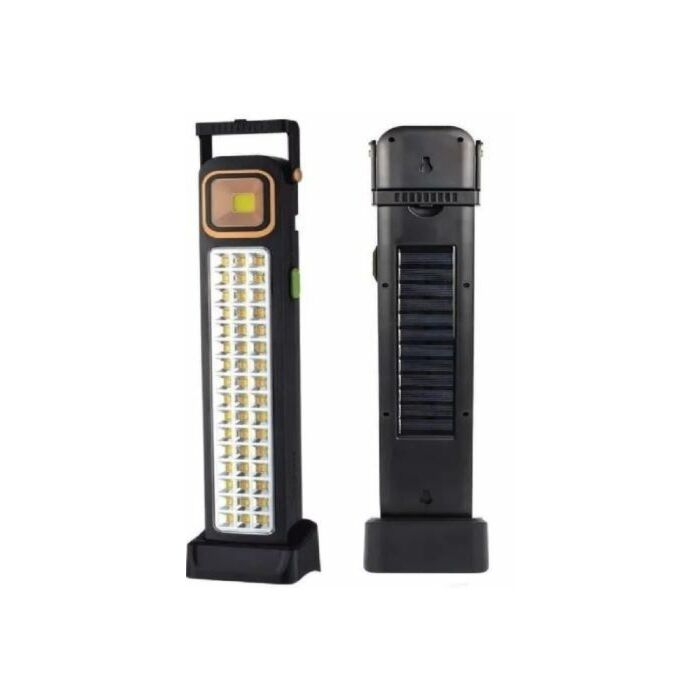 Noble Multifunction Rechargeable 48 LED Portable Emergency Light - Recharge with Built-in Mini Solar Panel or Via Micro USB Power Connector