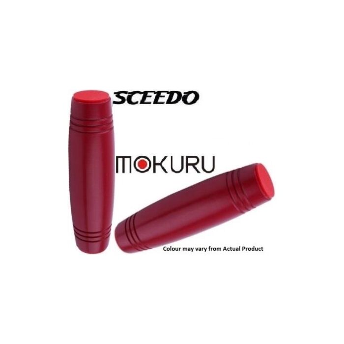 Sceedo Mokuru Fidget Roller Stick Stress Toy Aluminium alloy and Silicone Coated Finish Dark Red Orange 
