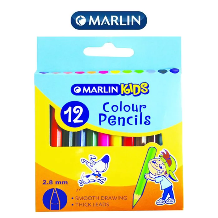 Marlin Kids Colour Pencils Short ( Pack of 12 )