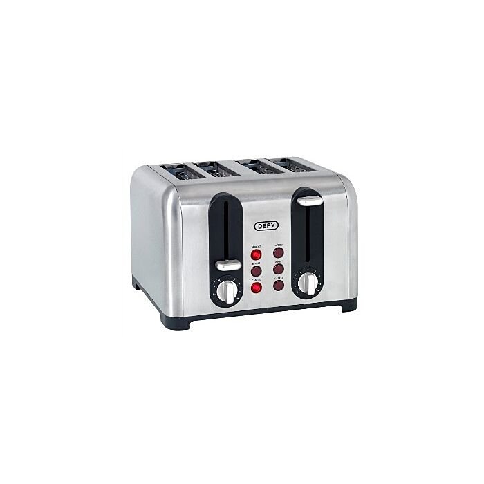 Defy 4 Slice Toaster- High Quality Stainless Steel Finish
