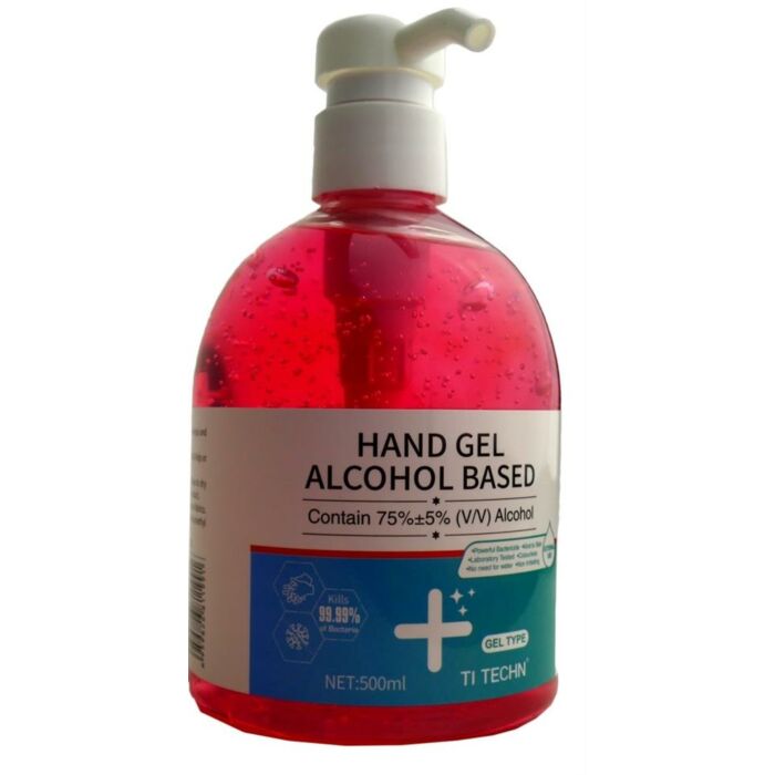 Casey TI Techn 500ml Strawberry Red Hand Sanitiser in Pump Spray Bottle-75% Alcohol
