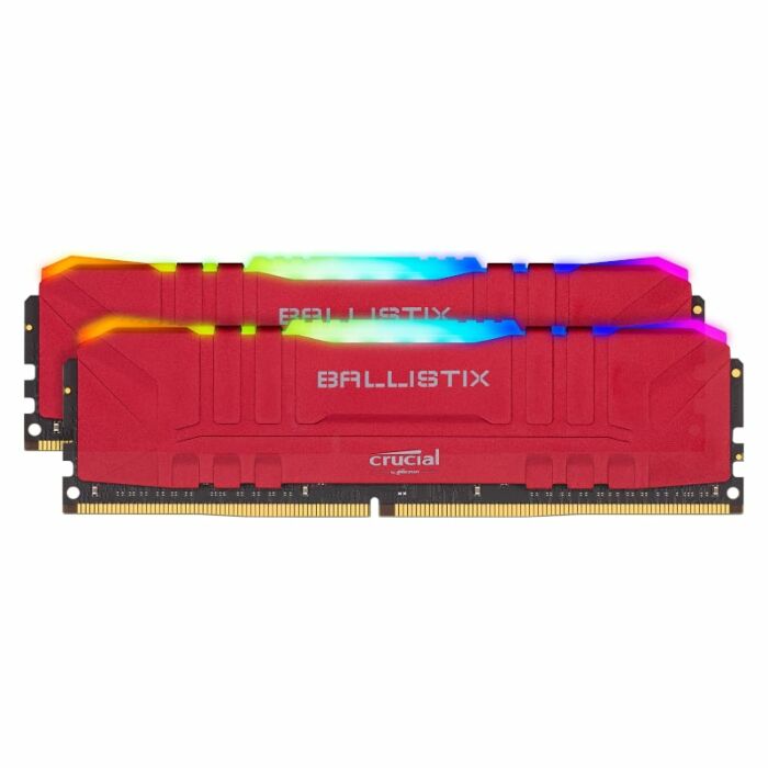 Ballistix RGB 32GBKit (2x16GB) DDR4 3200MHz Desktop Gaming Memory - Red