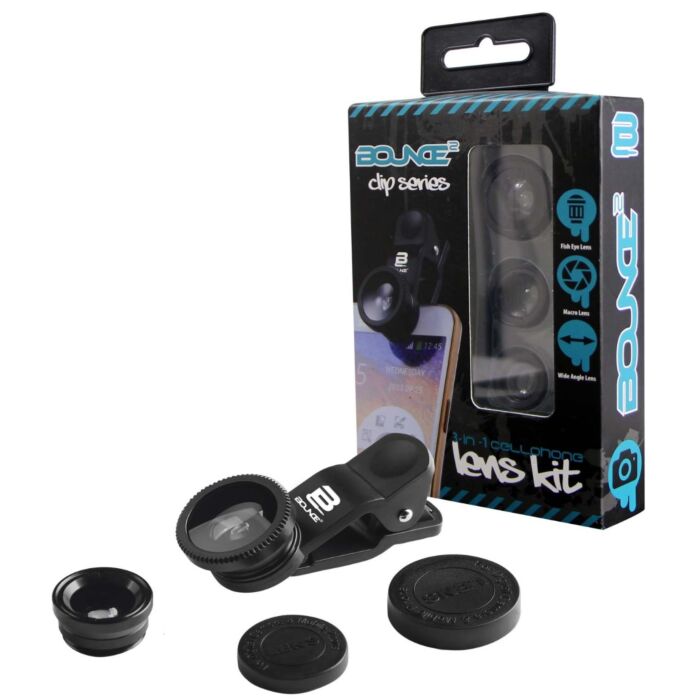 Bounce Clip Series 3-in-1 Lens Kit For Cellphone