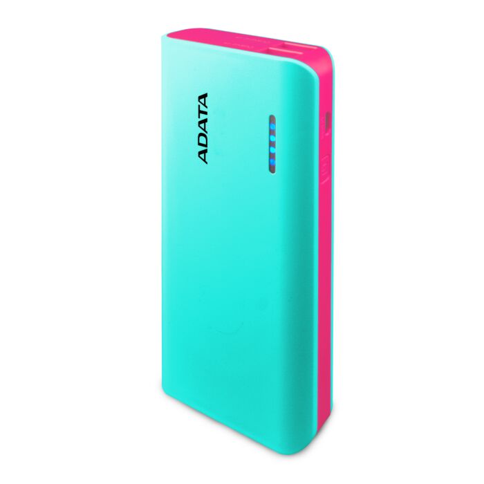 Adata PT100 Portable 10000mah Power Bank Tiffany blue / pink
