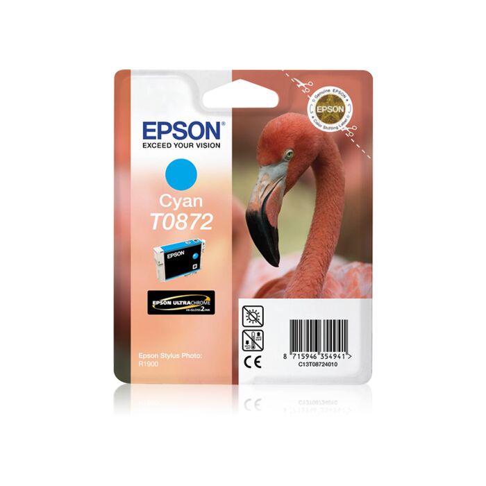 Epson - Ink - T0872 - Cyan - Flamingo - Stylus Photo R1900