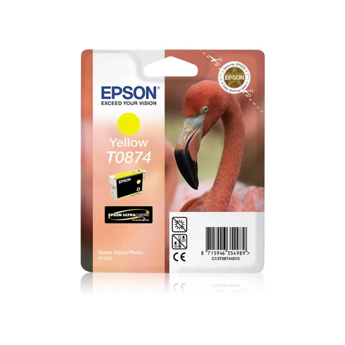 Epson - Ink- T0874 - Yellow - Flamingo - Stylus Photo R1900