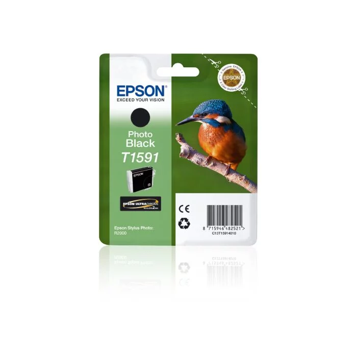 Epson - Ink - T1591 - Photo Black - Kingfisher - Sp R2000