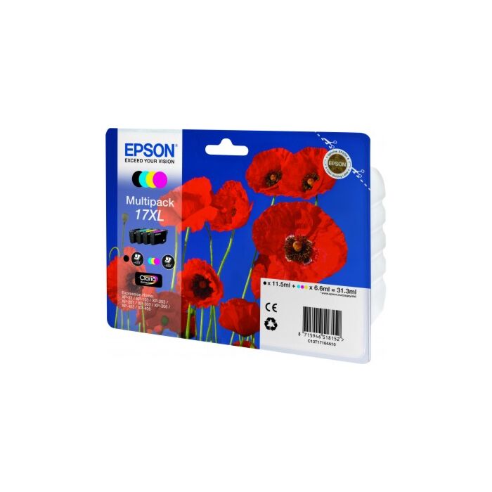 Epson - Ink - 17XL - Multipack - Bcmy - Poppy Claria Home Ink
