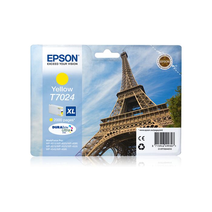 Epson - Ink - T7024- Yellow XL - Eiffel Tower - Wp4000/4500