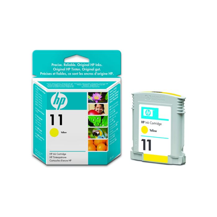 HP 11 Yellow Inkjet Print Cartridge (28 ML) - Business Inkjet 2200 / 2250 / 2250Tn / 2600 / Color Inkjet Cp 1700