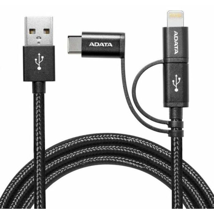 Adata Black USB 2.0 2-in-1 universable sync+charge cable