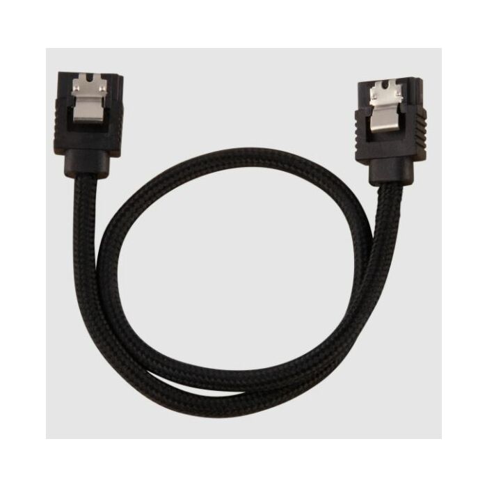 Corsair Premium Sleeved SATA 6Gbps 30cm Cable ? Black