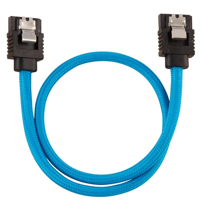 Corsair Premium Sleeved SATA 6Gbps 30cm Cable ? Blue