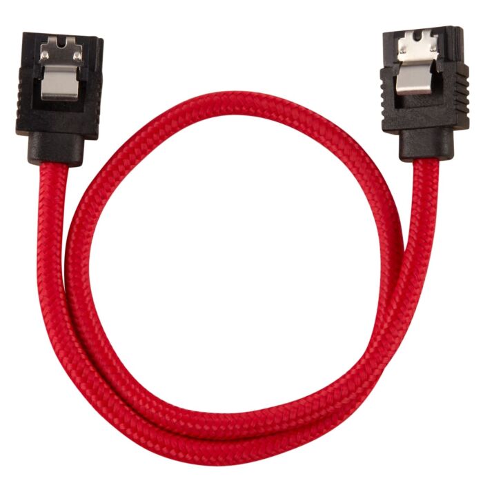 Corsair Premium Sleeved SATA 6Gbps 30cm Cable ? Red