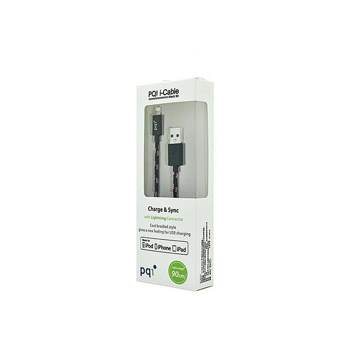 Pqi i-cable lightning 90 Meshed 90cm Lightning 8pins sync+charge Cable