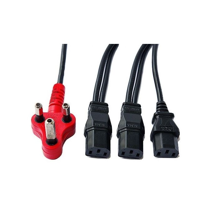 Unbranded 3 way 3.8m power cable - Dedicated SA Plug to IEC Female + Surge protection