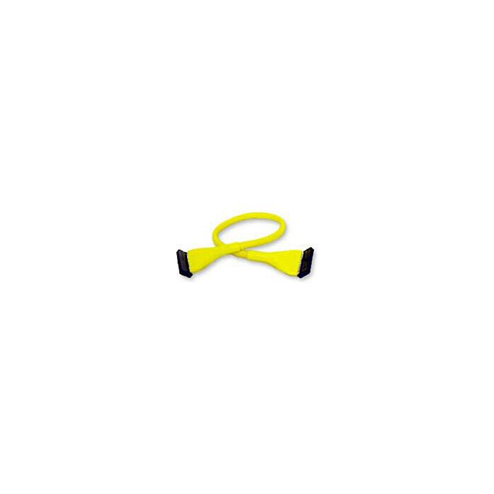 vantec 25cm (10 inch) rounded fdd cable with pull tab - 2 connectors - yellow
