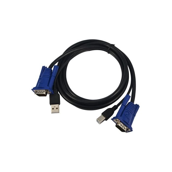 USB KVM Cable - VGA + USB(A TO B) 1mtr