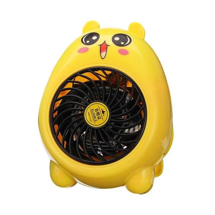 Mini Electric Heaters Fan Home Office Heater Warmer (Yellow)