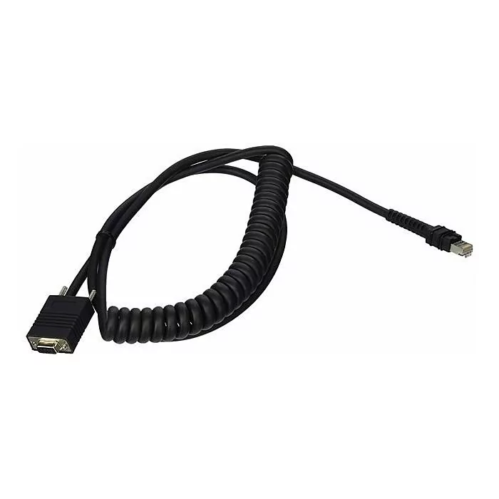 CBA-RF1-C09PAR - RS232 Coiled Cable (DB9 Female Connector 9ft Low Temp)