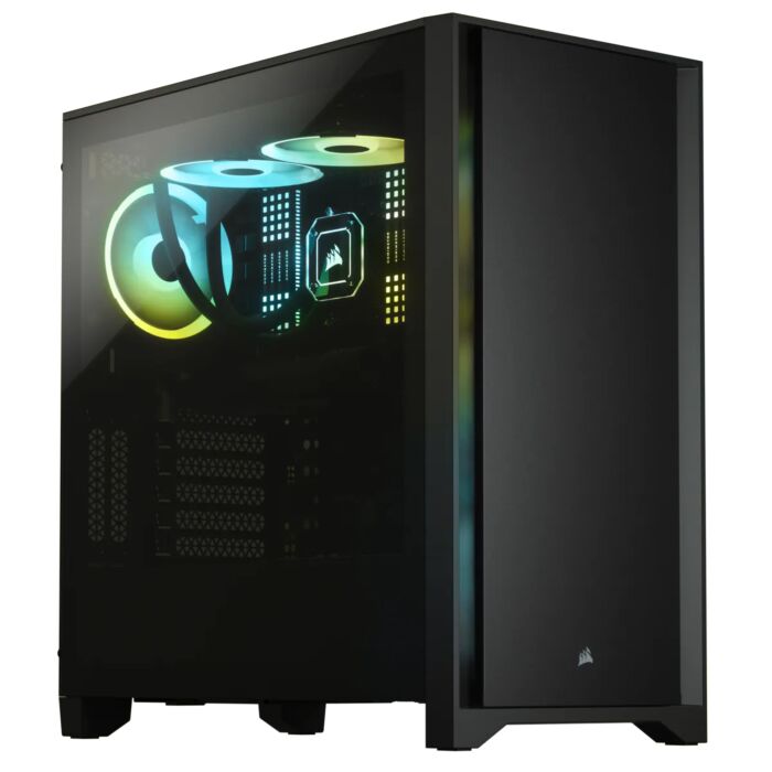 4000D Tempered Glass Mid-Tower; Black