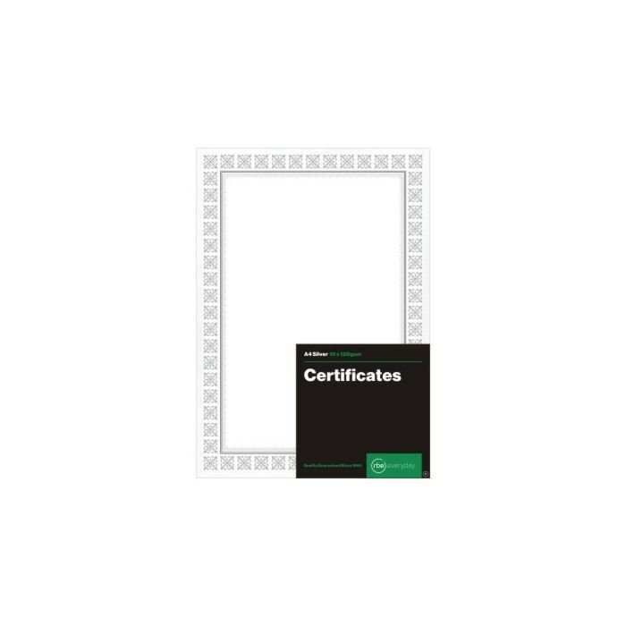 RBE Certificate Fine Silver A4 - 10