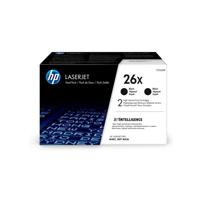 HP 26X 2-Pack High Yield Black Original Laserjet Toner Cartridges (Cf226Xd)