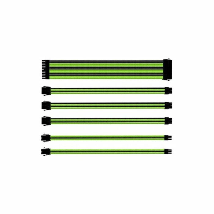 Cooler Master CMA-SEST16GRBK1-GL 30cm Green Universal Sleeved Extension Cable Kit