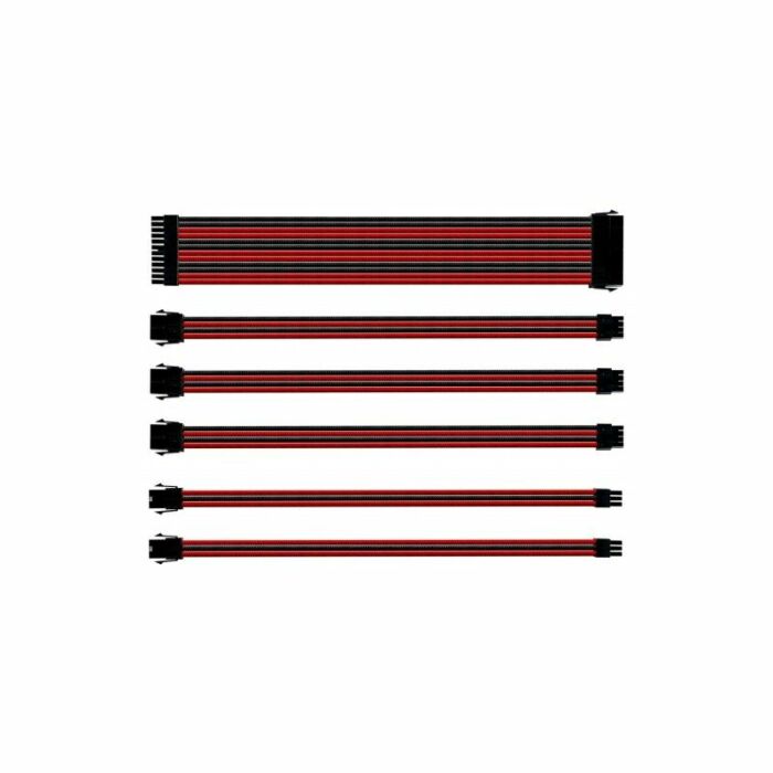Cooler Master CMA-SEST16RDBK1-GL 30cm Red Universal Sleeved Extension Cable Kit