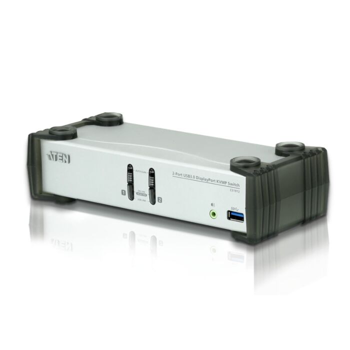 Aten 2-port USB 3.0 DisplayPort Audio KVMP Switch support up to 3840x2160@30Hz W/(US/EU/OUT) CORD ATEN
