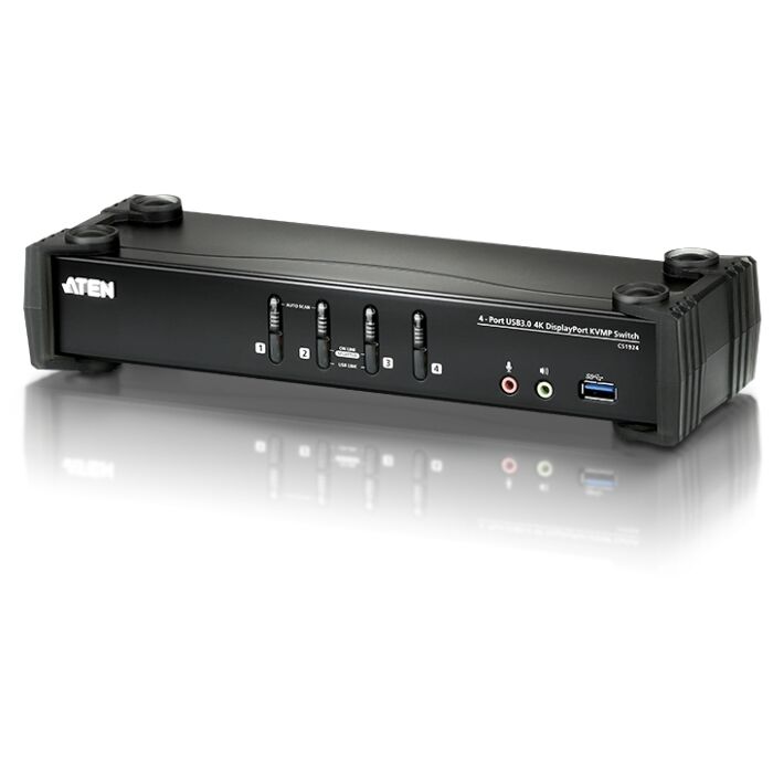 Aten 4-Port USB 3.0 4K DisplayPort KVMP Switch (Cables included)